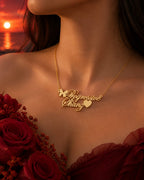 Butterfly Couple Name Necklace