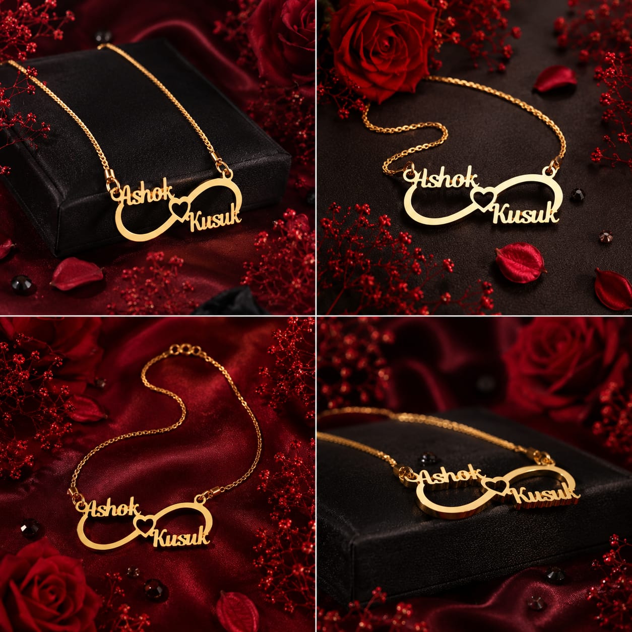 Infinity Couple Name Necklace