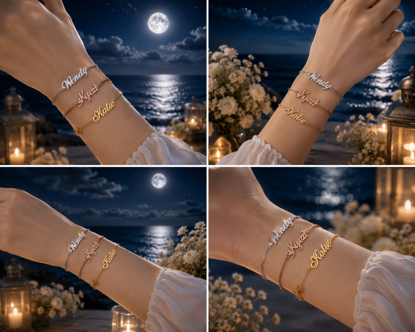 Gold Silver Rose Gold Name Jewelry