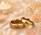 Gold Plated Couple Ring Set
