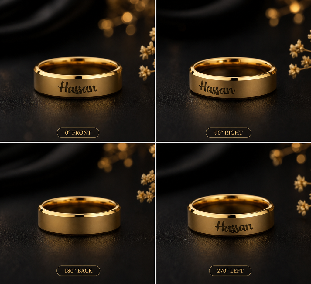 Gold Plated Couple Ring Set