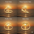 Open Wrap Heart Name Ring Pakistan