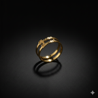 Couple Name Double Band Ring